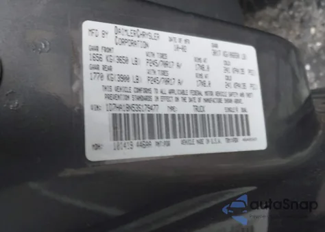 2003 Dodge Ram 1500 Slt/Laramie/St z USA, uszkodzony, nr VIN 1D7HA18N53S179477